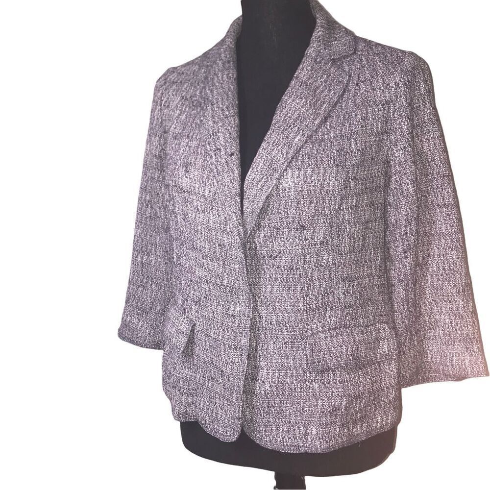 J Jill Lavender Tweed Blazer